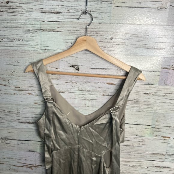 Topshop cut out dress gold silver midi size 6 - Picture 13 of 16